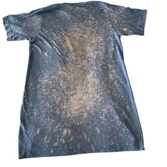 Creedence Clearwater Revival Concert T Shirt Blue Bleach Tie Dye Graphic Tee - Picture 3 of 4